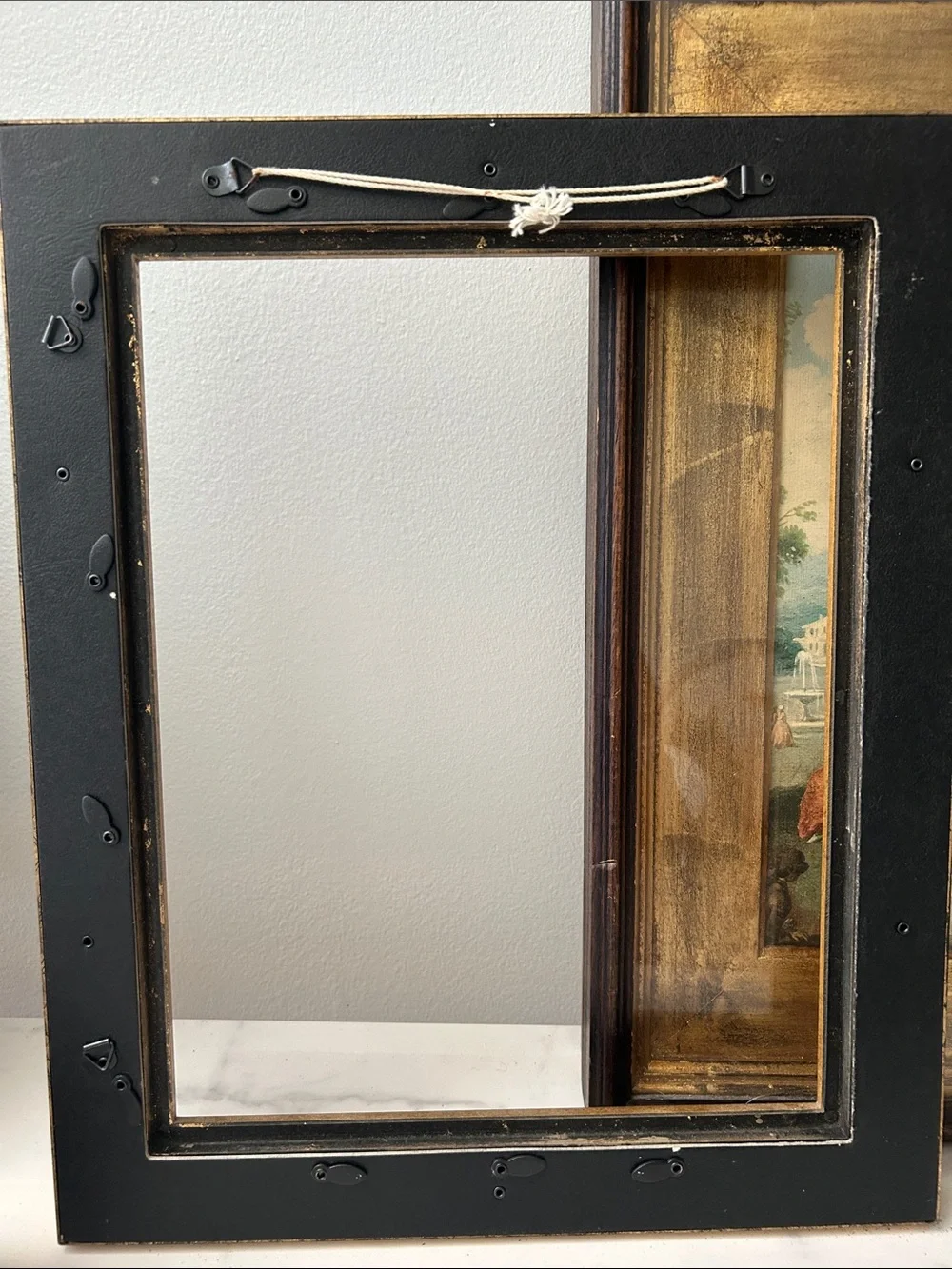 Vintage Gold Ornate wood  Frame 17 x 14, 11 x 14 inches approximately